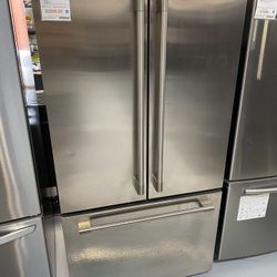 GE Monogram Stainless Steel 23.1 Cu. Ft. Counter Depth French Door Refrigerator 