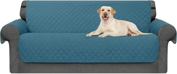 CHUN YI Sofa Slipcover Reversible Couch Cover for Dogs Quilted Sofa Cover with Elastic Washable Straps Furniture Protector for Living Room for Cat Pet