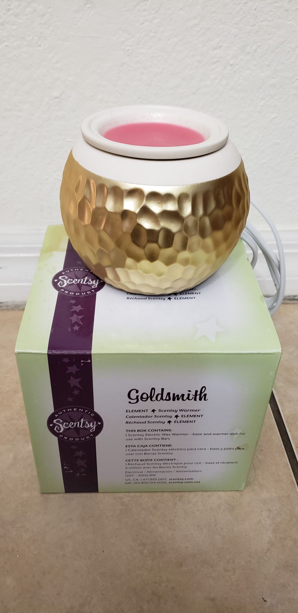 Scentsy Goldsmith wax warmer