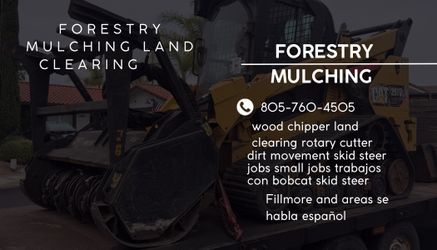 Bobcat skid steer brush tree mulching machine