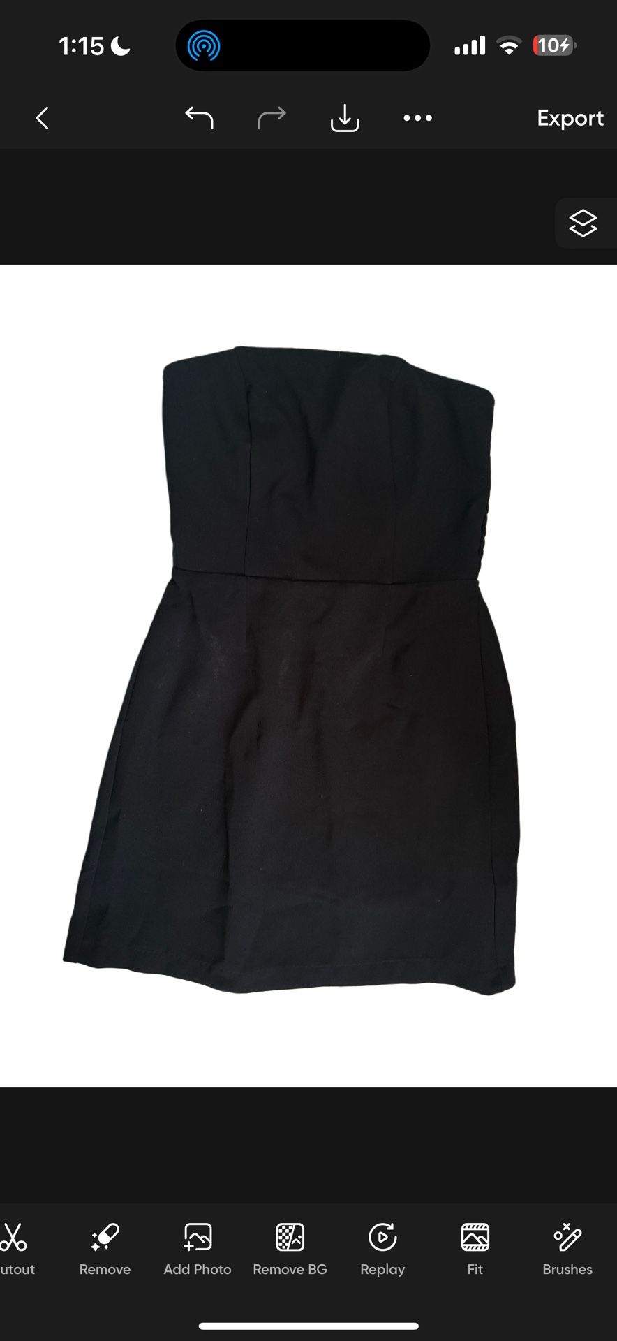 Song of style  revolve posh spice Black Strapless Dress mini sz small