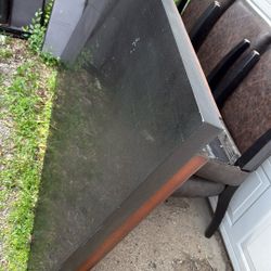 FREE- Heavy Stone Table, 6 Chairs, King Headboard; Baseboard; Frame 