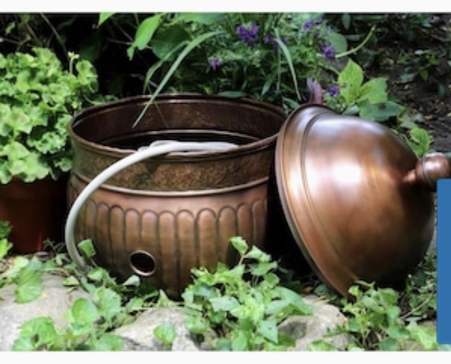 Copper hose pot with lid