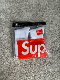 White Supreme socks