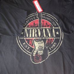 NWT NIRVANA Band tee SEATTLE WASHINGTON 1988 Men's XXL