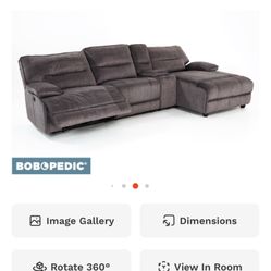 Reclinable Couches Grey L Shaped 