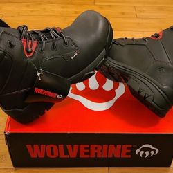 Wolverine Work Boots Size 7.5 For Men 