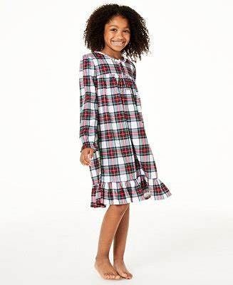 FAMILY PAJAMAS
Matching Kids "Stewart Plaid" Nightgown, Created for Macy's AVAILABLE IN SIZES - 6/7 & 8