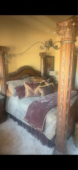 Designer King Bedroom Collection – Marble & Solid Wood
