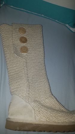 sz7 knittd uggs biege norml wear