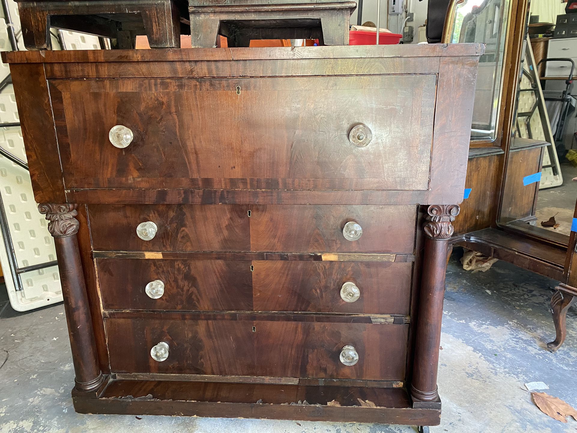 FREE Solid wood, antique dresser/desk/office chest