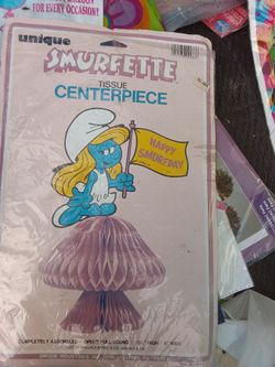 Smurfette center piece