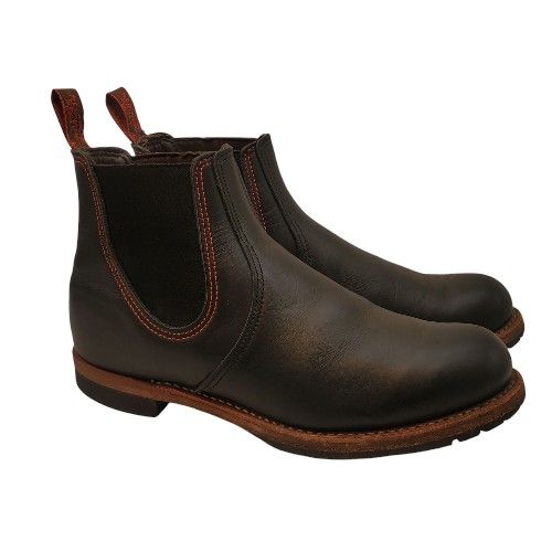 RED WING 'Chelsea Rancher' #2918 Black Brown Leather Boot Mens Sz 9.5 D USA $349