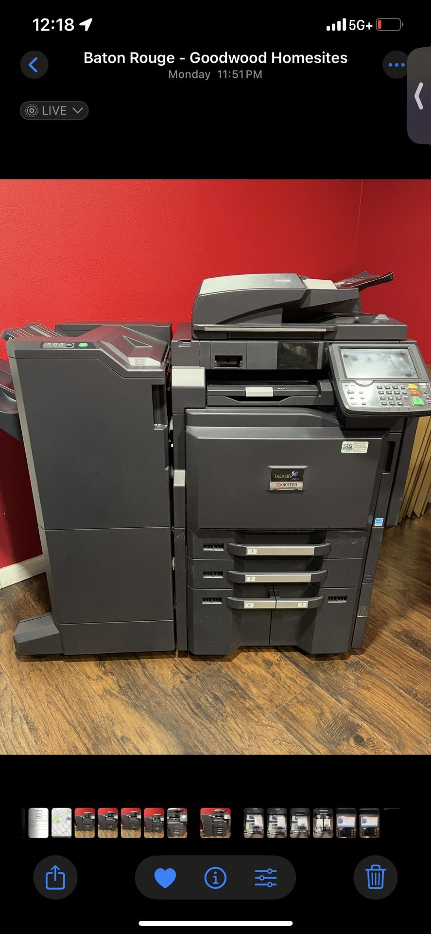 Kyocera TAS Kalfa 5501 Printer For Sale
