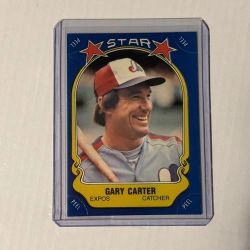 Gary Carter 1981 Fleer Star Stickers #73 Expos MLB FREE SHIPPING see photos