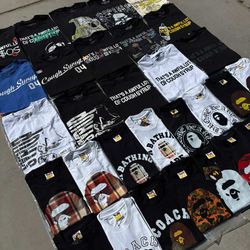 Awful lot of cough syrup and bape shirts