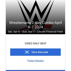 WWE Wrestlemania 40 Ticket