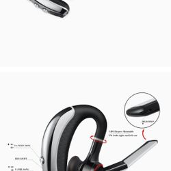 Bluetooth Headset,Adseon Wireless Earpiece V4.1 Ultralight Business Earphones Hands Free Headphones Sweatproof Earbuds with Noice Reduction Mic for Of