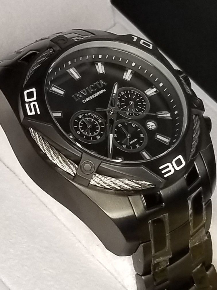 BLACK INVICTA WATCH