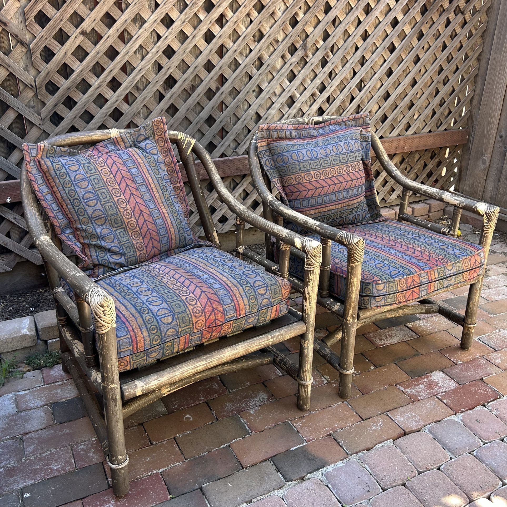 Vintage Bamboo Chairs By Ficks Reed