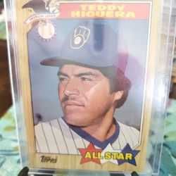 Milwaukee Brewers Teddy Higuera 1987 Topps All-star 1987 Topps 1989 Bowman Baseball Cards 