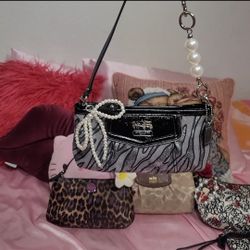 Coach Y2K Lurex Zebra Clutch Bag/Wristlet $200 FIRM, NO OFFERS
