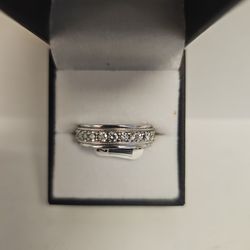 White Gold And Diamond Mens Ring