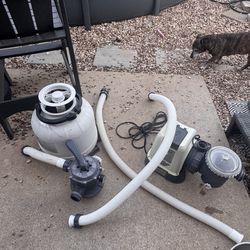 Intex SX2800 Pump, Sand Filter, and Hoses