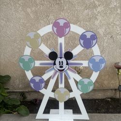 Ferris Wheel Mickey Mouse Wood Ferris Wheel Party Decorations Party Decor Backdrops 