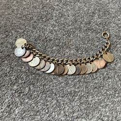 Sterling  Netherland 1cent 1951 coins bracelet