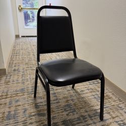 Black Metal, Stackable, All-Purpose Chairs