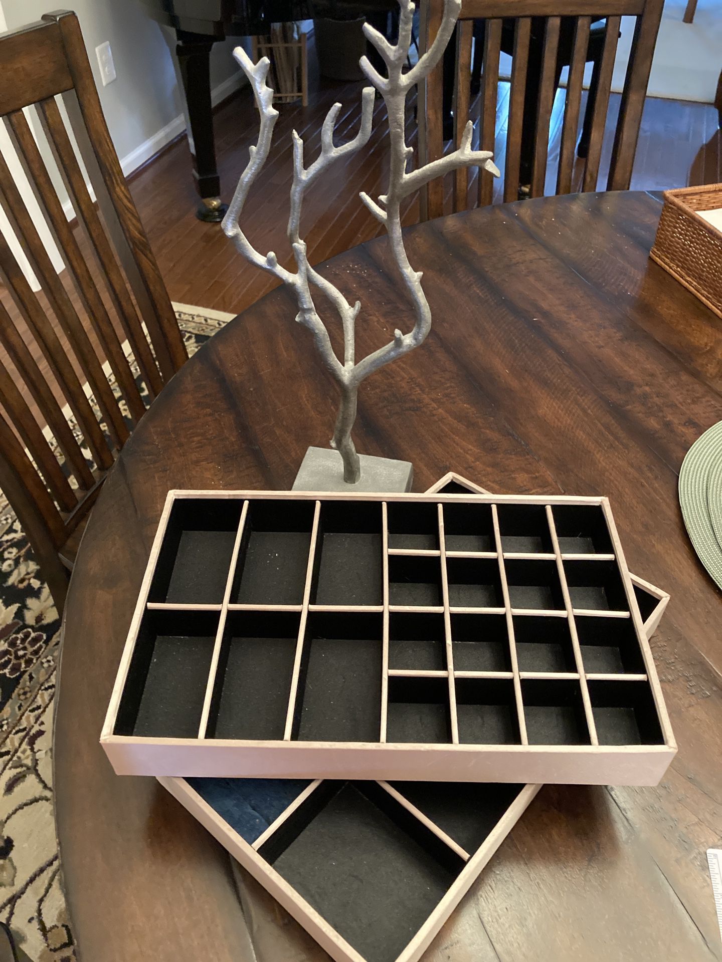 2 Jewelry Organizers  And Necklace Tree Stand