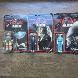 Alien ReAction Figures Set of 3 – Kane, Dallas, Ash