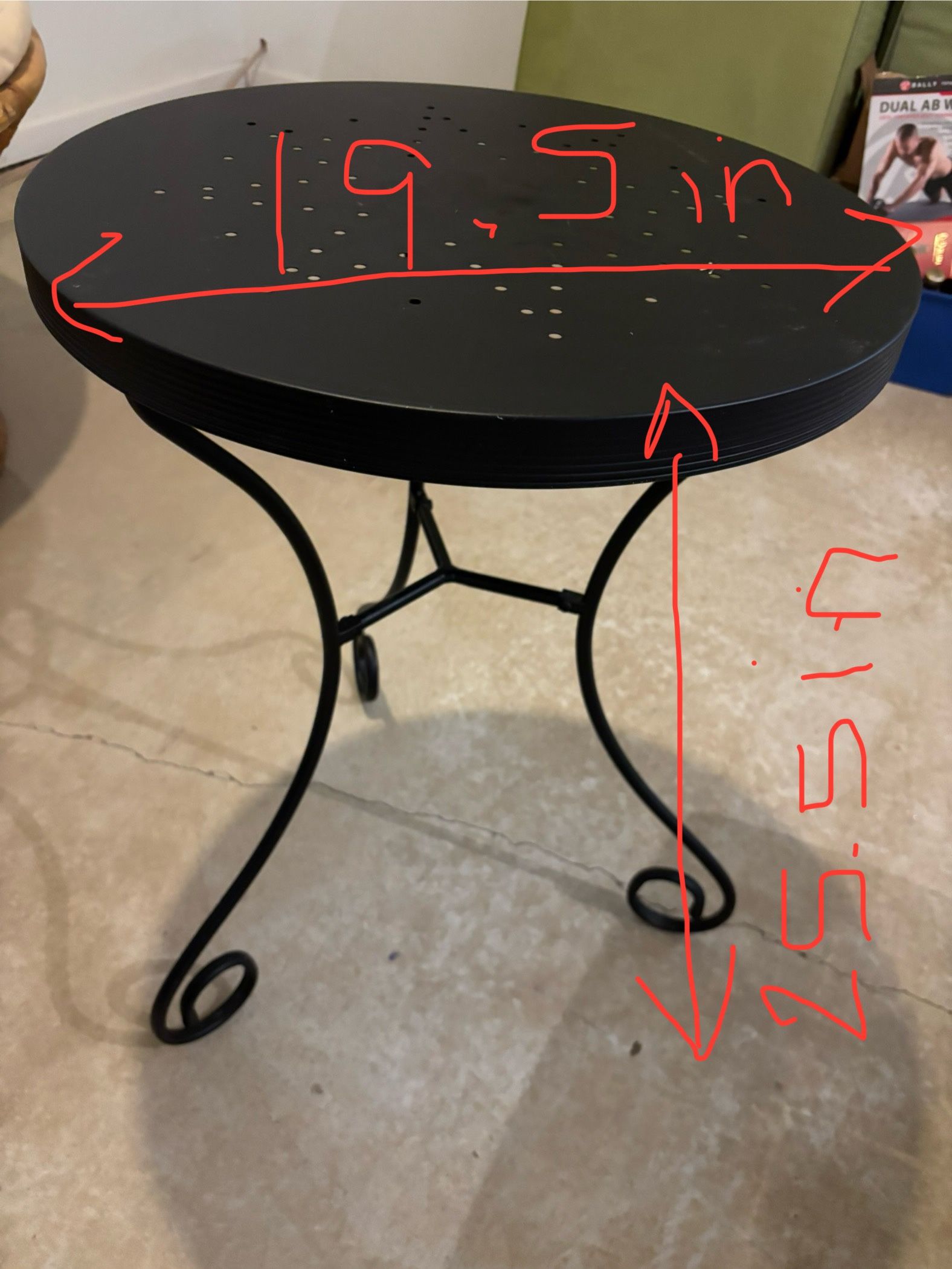 Black Metal Table