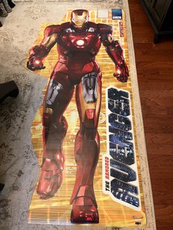 Rare Huge iron man fathead 77” x 35” wall decal removable apex decor