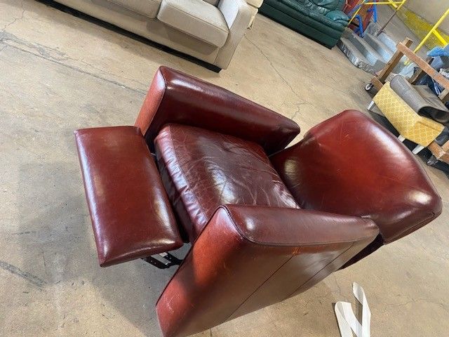 Crate& Barrel. Leather Recliner 100% Leather