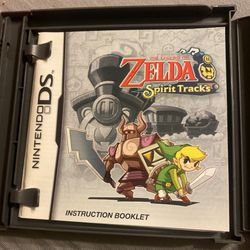 ZELDA spirit tracks manual and case only DS