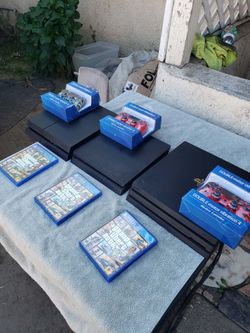 $120! PS4 500GB 1 Game 1 Control. $160 1000GB PS4 Slim $200! 2020 PS4 Pro 1TB, $20! Per Game 7 for $100!? $35 extra control