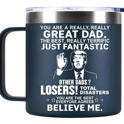 Fathers Day Funny Gifts for Dad Husband Men, 14 OZ Coffee Mug