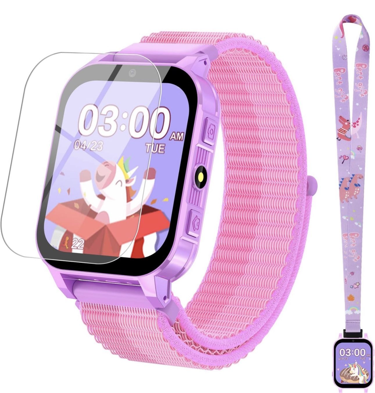 BRAND NEW Fun & Educational Smart Watch for Kids With Screen Protector, 30 Games, 140 Learning Cards, HD Touch Screen, Camera, Music, Pedometer