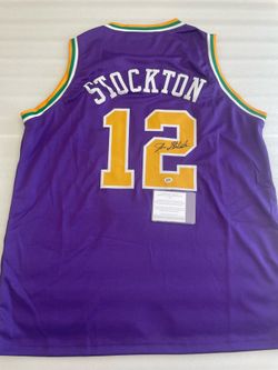 John Stockton Utah Jazz Signed Autographed Custom #12 Purple Jersey With COA