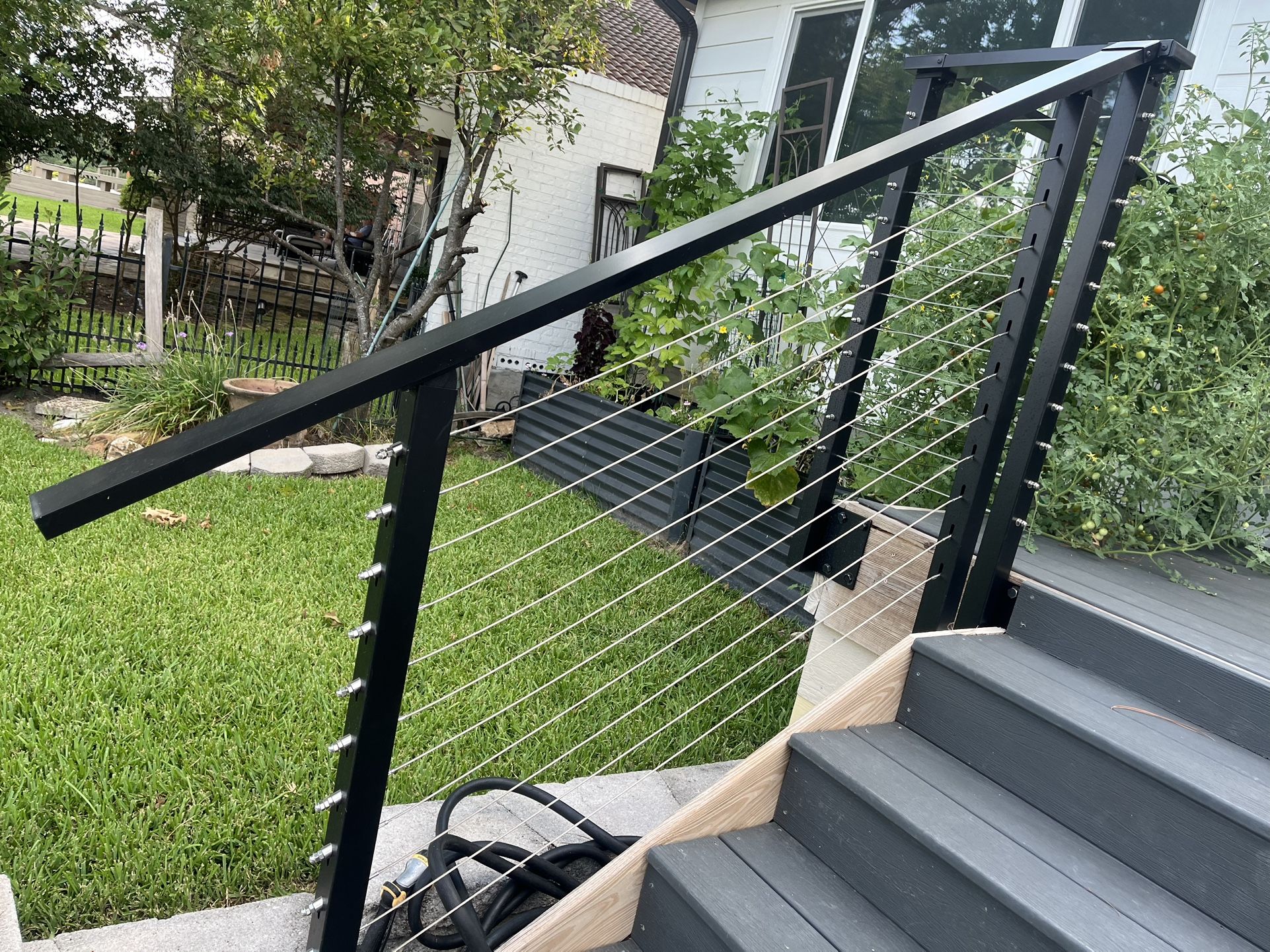 Black Cable Railing Posts