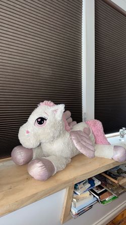 Large White Pony with Sparkly Wings