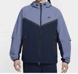 Nike Tech Woven Full-Zip Jacket Hoodie Mens Size XLL Blue Navy