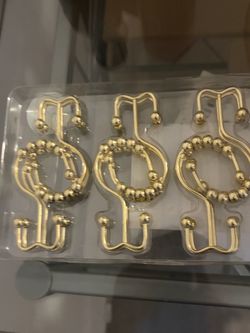 Gold Shower Curtain Hooks