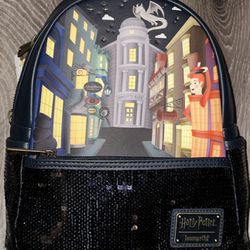 Loungefly Mini Backpack Harry Potter Diagon Alley Sequin Mini Backpack NWT
