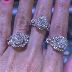 14K Natural Diamond Baguette Rings 