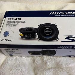 Alpine 4" Coaxial 2 Way 140W 4 Ohm Wide Range Car Audio Speakers