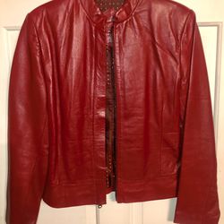 PRICE DROP! Laura Leigh Ltd Small Red Leather Jacket