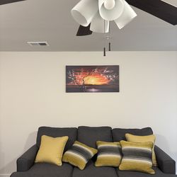 Grey Sofa & Loveseat with TV Stand